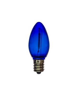 C7 transparent DARK BLUE smooth finish LED bulb