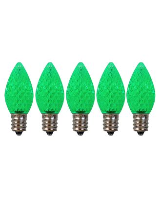 Green C7 LED replacement bulbs Pack of 5
