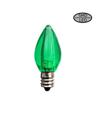 C7 Transparent Green Smooth finish LED Bulb