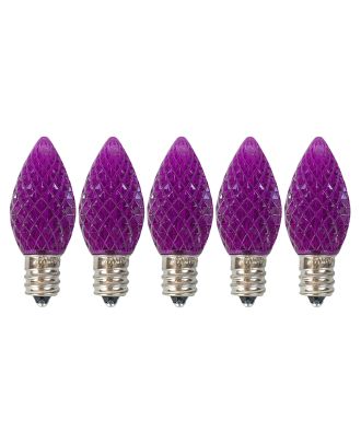 Purple C7 LED replacement bulbs Pack of 5