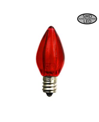 C7 Transparent Red Smooth finish LED Bulb