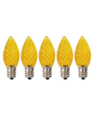 Yellow C7 LED replacement bulbs Pack of 5