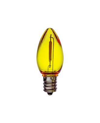 C7 YELLOW colored LED filament Plastic bulb