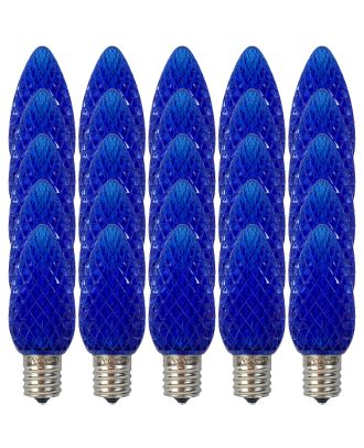Box of 25 of Blue C9 LED replacement bulbs