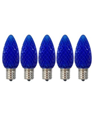 5 pack of Blue C9 LED replacement bulbs