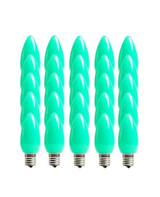 Opaque Green C9 LED Bulbs - Box of 25