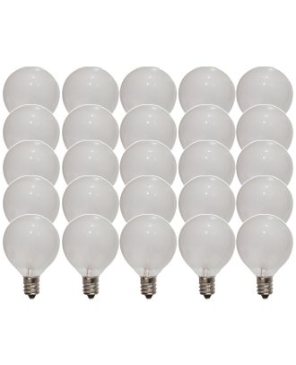 25 pack Frosted G40 Light bulbs