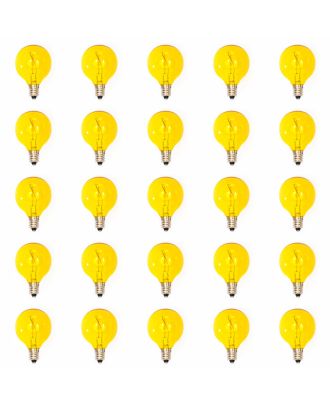 25 led filament Yellow Tinted G40 bulbs