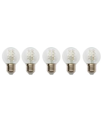 (5) pack G50 Cool White 16 led's