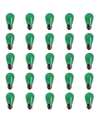 Green S14 11 Watt Patio Light String replacement bulbs 25 count