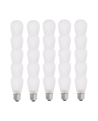 warm white S14 LED plastic faceted bulb Pack of 25