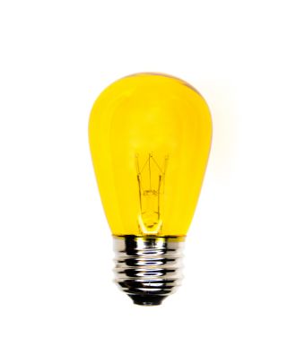 Yellow S14 11 Watt Patio Light String replacement bulb