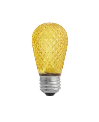 yellow S14 LED plastic faceted bulb
