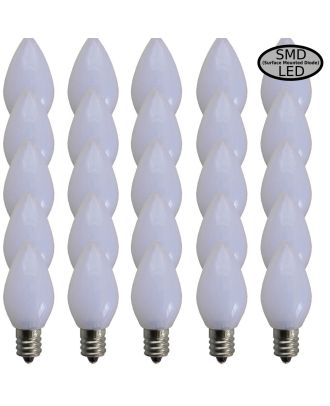 C7 Opaque Cool White SMD Bulbs - Pack of 25