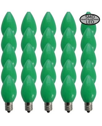C7 Opaque Green SMD Bulbs - Pack of 25