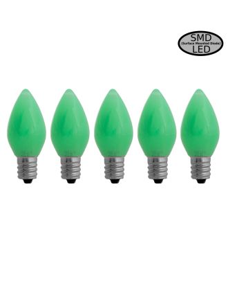 C7 Opaque Green SMD Bulbs - Pack of 5