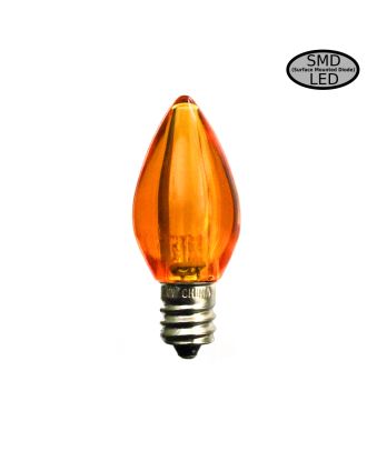 C7 Transparent Orange Smooth finish LED Bulb