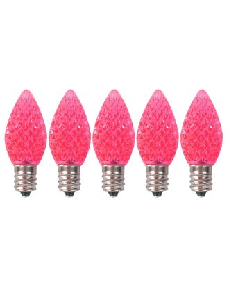 Pink C7 LED replacement bulbs Pack of 5