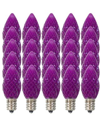 Box of (25) Purple C7 LED faceted bulbs