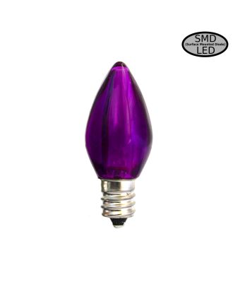 C7 Transparent Purple Smooth finish LED Bulb