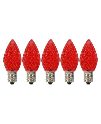 Red C7 LED replacement bulbs Pack of 5