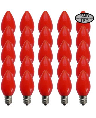 C7 Opaque Red SMD Bulbs - Pack of 25