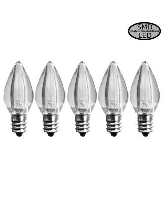 Warm White C7 Transparent LED smooth finish