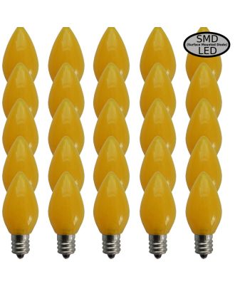 C7 Opaque Yellow SMD Bulbs - Pack of 25