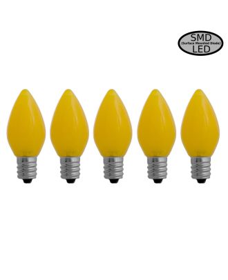 C7 Opaque Yellow SMD Bulbs - Pack of 5