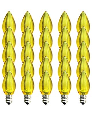 (25) C7 Yellow Smooth finish LED Bulb
