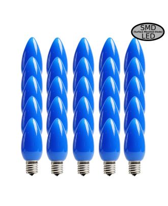 Opaque Blue C9 SMD LED Bulbs - Box of 25