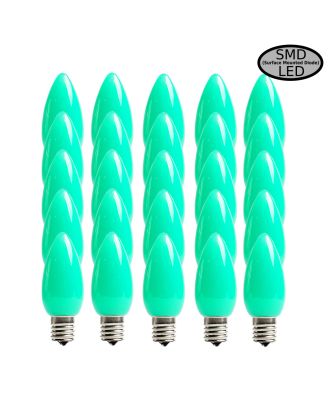 Opaque Green C9 SMD LED Bulbs - Box of 25
