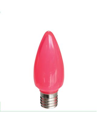 C9 pink Smooth finish LED bulb
