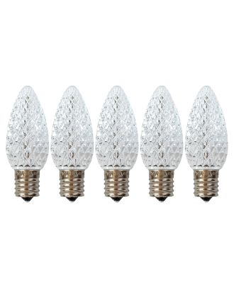 5 pack of Warm White C9 LED replacement bulbs