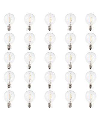 25 led filament Warm White Tinted G40 bulbs