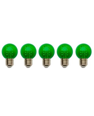(5) pack G50 Green 16 led's