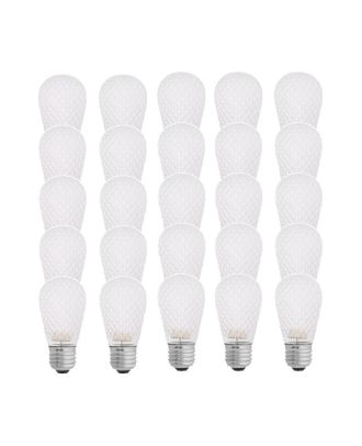 cool white S14 LED plastic faceted bulb Pack of 25