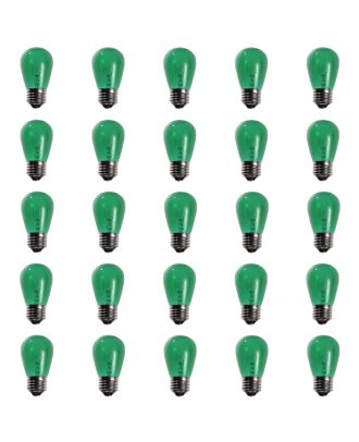 Green S14 11 Watt Patio Light String replacement bulbs 25 count