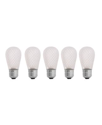 warm white S14 LED plastic faceted bulb Pack of 5