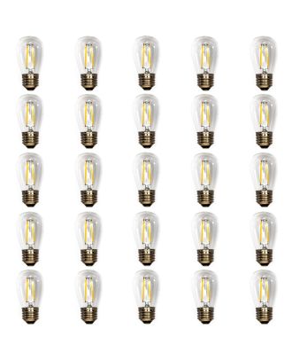 Warm White S14-11w Patio Light String replacement bulbs 25 count