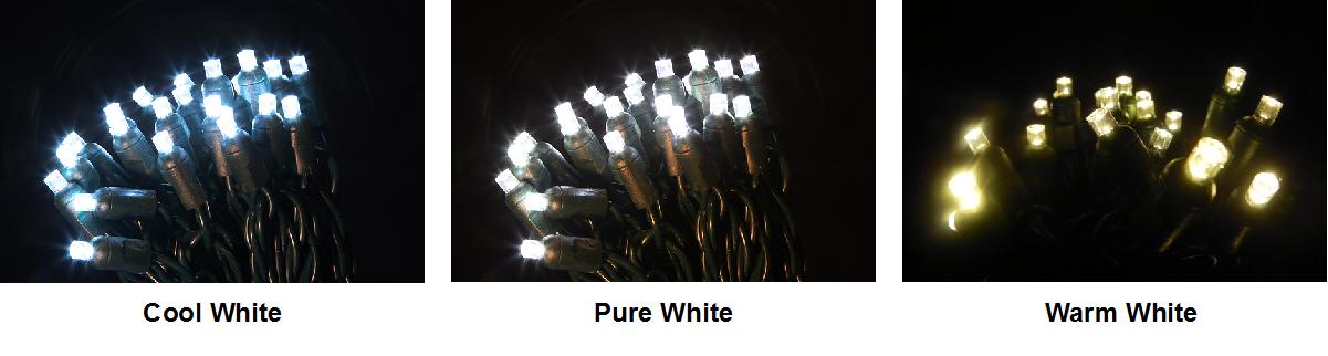Difference between cool white, warm white and pure white lights