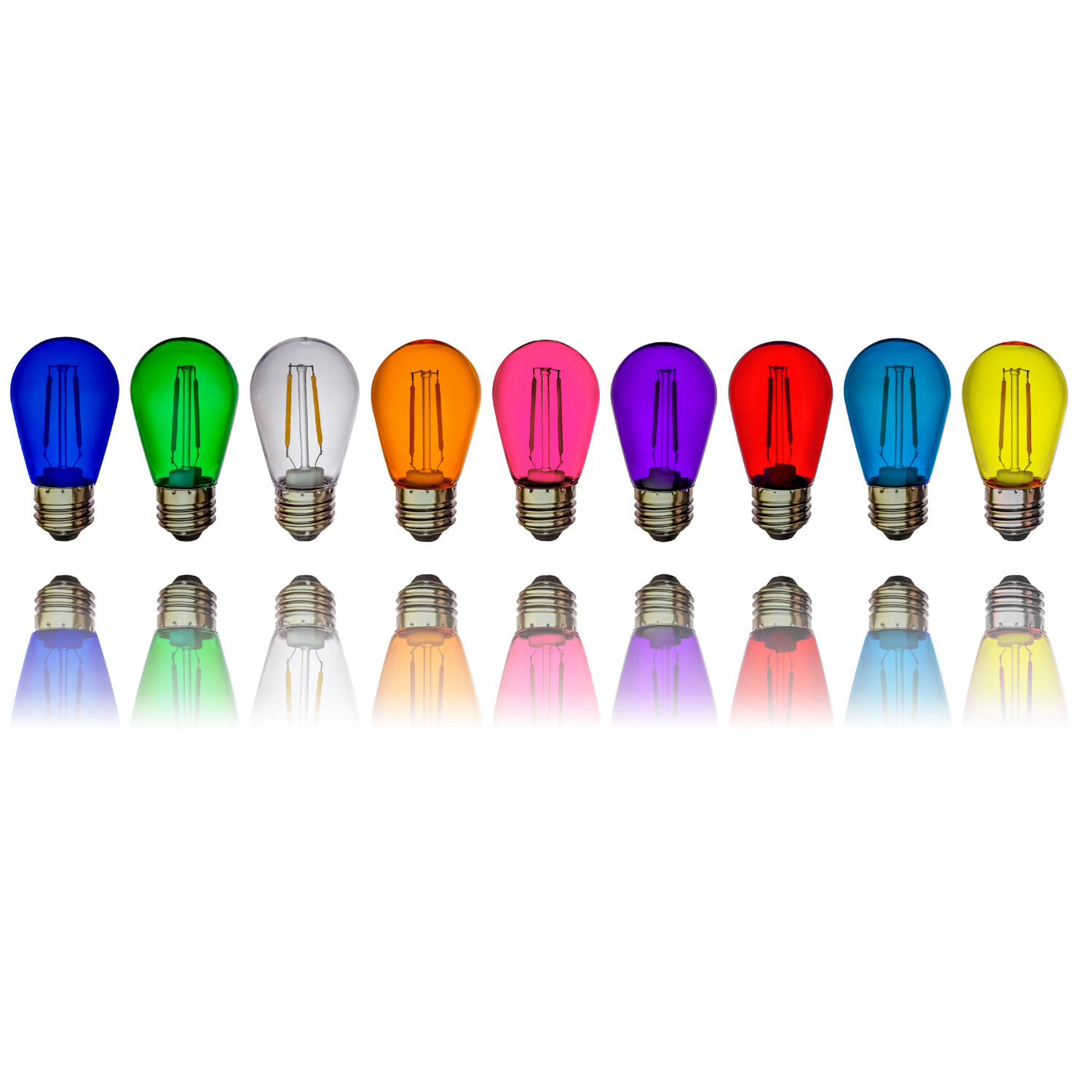 s14 colored filament shatter proof bulbs
