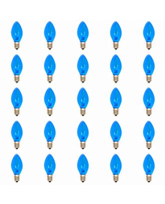 25 led filament Blue Tinted C7 bulbs