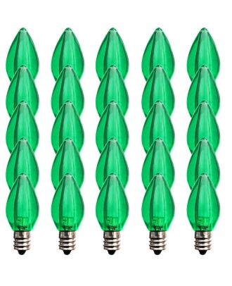 (25) C7 Green Smooth finish LED Bulb