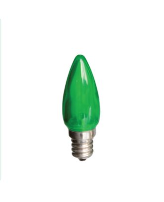 C7 green Smooth finish LED LED bulb