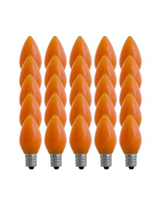 Opaque Orange C7 LED Bulbs - Box of 25