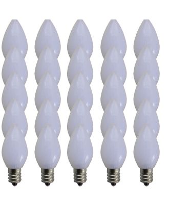 Opaque Pure White C7 LED Bulbs - Box of 25