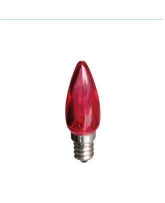 C7 red Smooth finish LED LED bulb